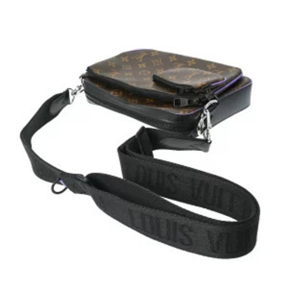 Louis Vuitton Monogram Macassar Brown Trio Messenger Bag Brown Purple Canvas - Picture 3 of 7